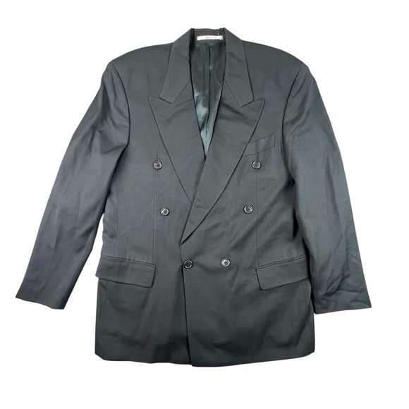 Vintage Hugo Boss "Al Capone" Blazer Mens 40R Made In Swiss |‎ Double Breasted - Picture 1 of 16